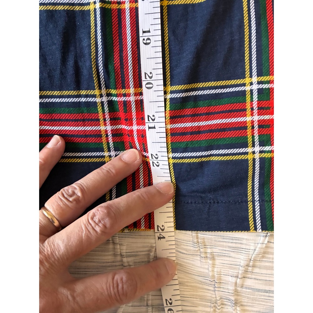 J.Crew Re-Imagined Womens Med Navy Red Tartan Plaid Cotton Turtleneck AT787 - Picture 10 of 12